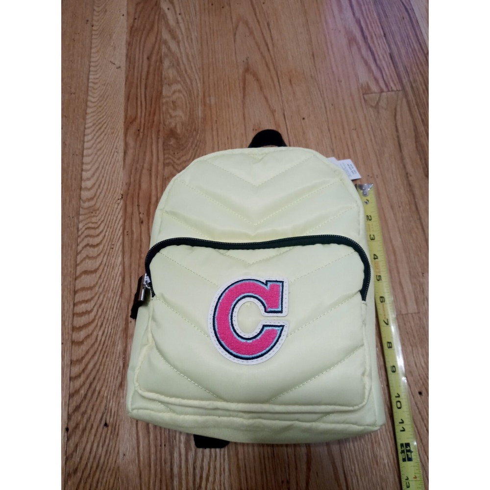 Claire's Backpack Bookbag Initial C Yellow